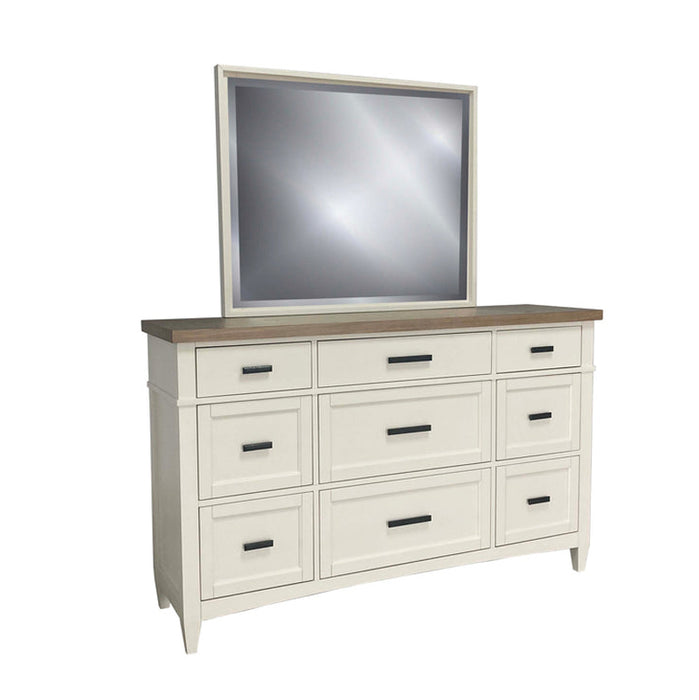 Parker House - Americana Modern Landscape Mirror w/bevel in Cotton With Weathered Natural - BAME#3144-COT - GreatFurnitureDeal