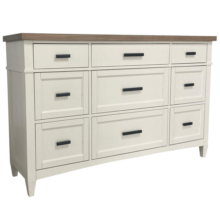 Parker House - Americana Modern 9 Drawer Dresser in Cotton - AME#21689-COT