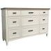 Parker House - Americana Modern 9 Drawer Dresser in Cotton - AME#21689-COT - GreatFurnitureDeal