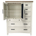 Parker House - Americana Modern 2 Door Chest with 7 Drawer and work station in Cotton - BAME#42507-COT - GreatFurnitureDeal