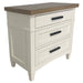 Parker House - Americana Modern 3 Drawer Nightstand with Charging Station in Cotton - AME#51303-COT - GreatFurnitureDeal