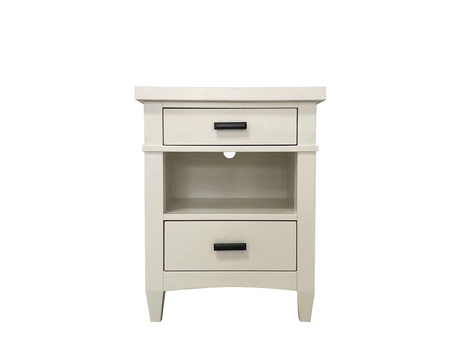 Parker House - Americana Modern 2 Drawer Nightstand in Cotton - AME#52232-COT - GreatFurnitureDeal