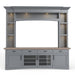 Parker House - Americana 92 in Tv Console With Hutch And Led Lights in Dove - AME#92-3-DOV - GreatFurnitureDeal