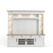 Parker House - Americana Modern 92 in Tv Console With Hutch Backpanel and Led Lights in Cotton - AME#92-4-COT - GreatFurnitureDeal
