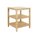 Worlds Away - Amie Three Tier Square Side Table In Burl Wood - AMIE BW - GreatFurnitureDeal