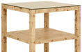 Worlds Away - Amie Three Tier Square Side Table In Burl Wood - AMIE BW - GreatFurnitureDeal