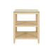 Worlds Away - Amie Three Tier Square Side Table in Natural Grasscloth - AMIE NAT - GreatFurnitureDeal