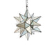Worlds Away - Polaris Hollywood Regency Star Antique Mirror Glass Pendant - Small - AMS110 - GreatFurnitureDeal