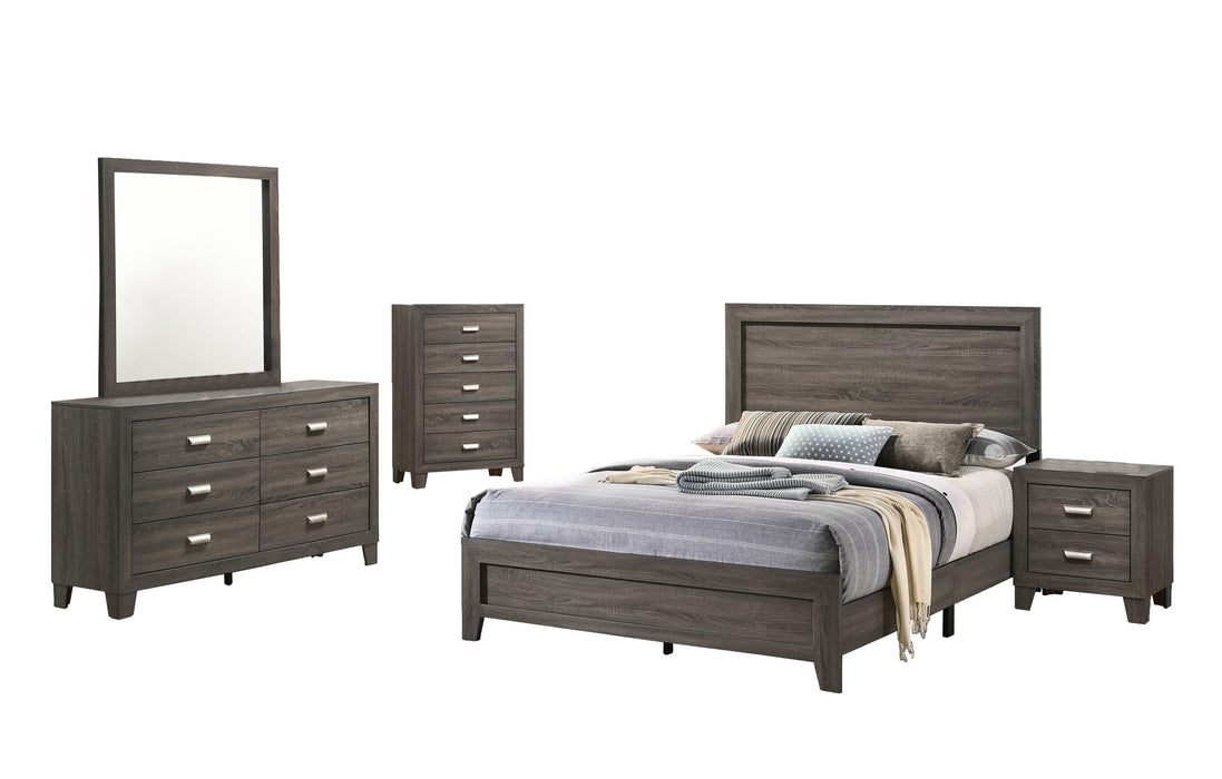 Mariano Furniture - Anastasia 5 Piece Twin Size Bedroom Set in Natural Gray - BQ-ANA-T4C - GreatFurnitureDeal