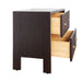 Worlds Away - Two Drawer Side Table With Fluted Detail In Dark Espresso Oak - ANDRE ES - GreatFurnitureDeal