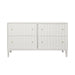 Worlds Away - Angus Four Drawer Chest With Fluted Detail in Matte White Lacquer - ANGUS WH - GreatFurnitureDeal