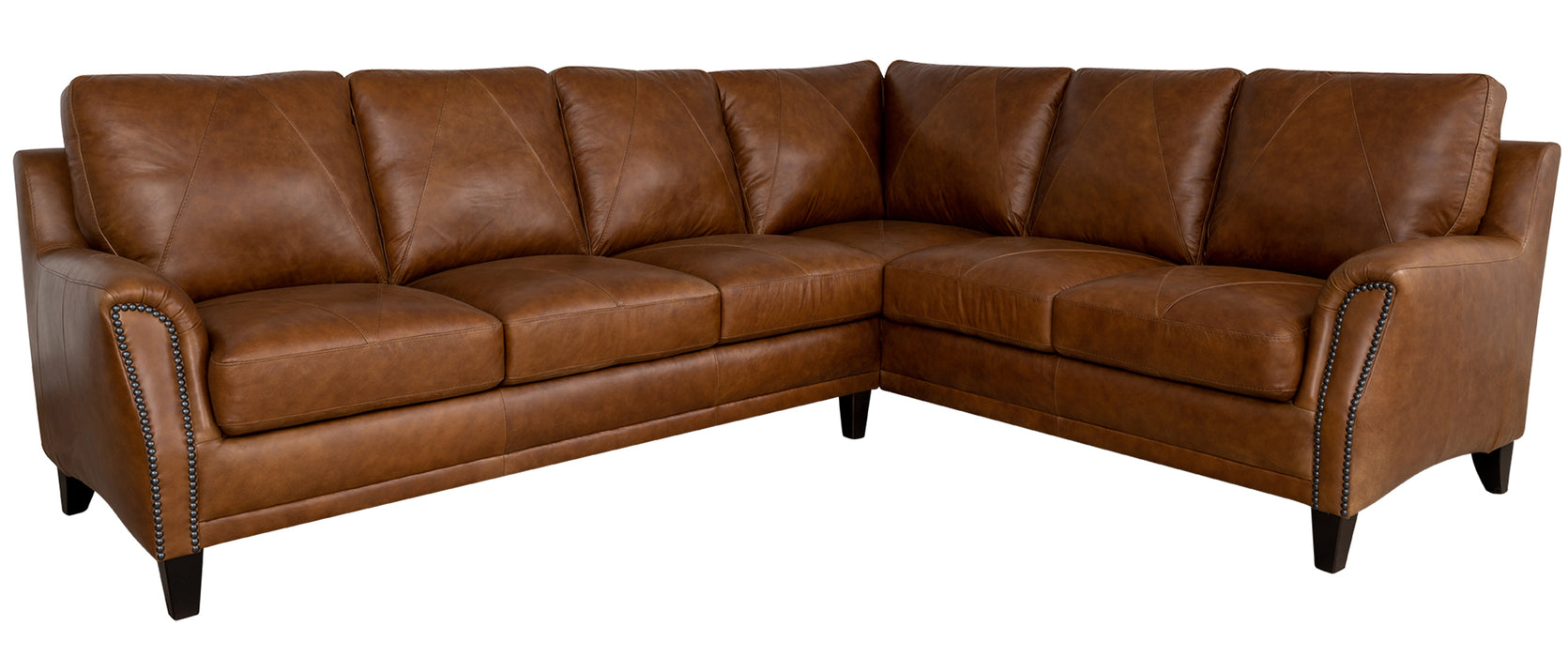 Mariano Italian Leather Furniture - Anya Sectional - 080-3-054-2-3517 Cinnamon - GreatFurnitureDeal