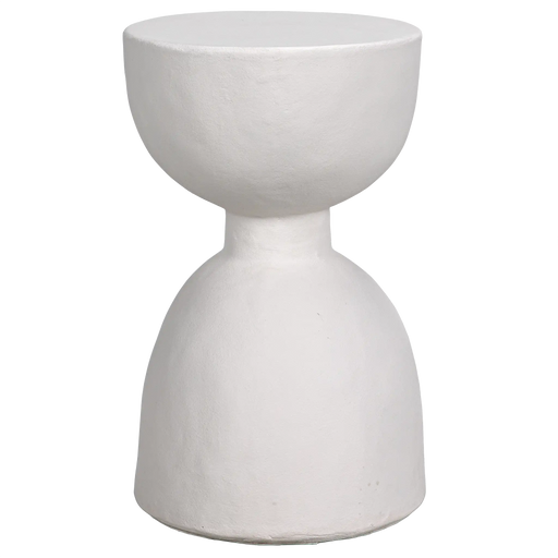 NOIR Furniture - Hourglass Stool, White Fiber Cement - AR-162WFC - GreatFurnitureDeal