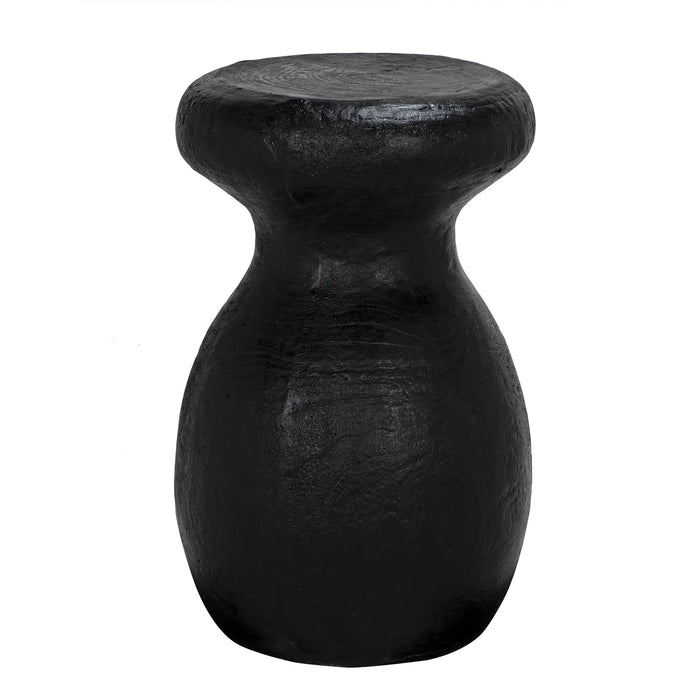 NOIR Furniture - Samson Stool/Side Table in Black Burnt Resin - AR-306BBF - GreatFurnitureDeal