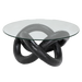 Noir Furniture - Phobos Coffee Table with Glass, Black Resin - AR-311BBF - GreatFurnitureDeal