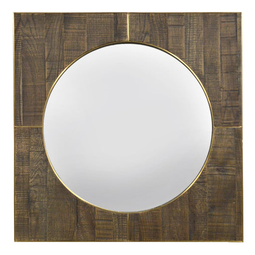 GJ Styles - Brushed Steel and Oak Mirror - AR32 - GreatFurnitureDeal