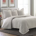 AICO Furniture - Aragoza"3pc Queen Quilt Set"Dove - BCS-QQT3-ARGZA-DVE - GreatFurnitureDeal