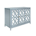 Worlds Away - Aria Three Door Decorative Mirror Front Buffet in Rattan Painted Light Blue - ARIA LB - GreatFurnitureDeal