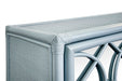 Worlds Away - Aria Three Door Decorative Mirror Front Buffet in Rattan Painted Light Blue - ARIA LB - GreatFurnitureDeal