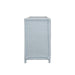 Worlds Away - Aria Three Door Decorative Mirror Front Buffet in Rattan Painted Light Blue - ARIA LB - GreatFurnitureDeal