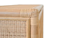 Worlds Away - Aria Three Door Decorative Mirror Front Buffet in Natural Rattan - ARIA NAT - GreatFurnitureDeal