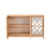 Worlds Away - Aria Three Door Decorative Mirror Front Buffet in Natural Rattan - ARIA NAT - GreatFurnitureDeal