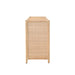 Worlds Away - Aria Three Door Decorative Mirror Front Buffet in Natural Rattan - ARIA NAT - GreatFurnitureDeal