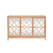 Worlds Away - Aria Three Door Decorative Mirror Front Buffet in Natural Rattan - ARIA NAT - GreatFurnitureDeal