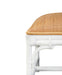 Worlds Away - Asha Bench With Natural Rattan Cushion Top and Rattan Base in Painted White - ASHA WH - GreatFurnitureDeal