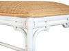 Worlds Away - Asha Bench With Natural Rattan Cushion Top and Rattan Base in Painted White - ASHA WH - GreatFurnitureDeal