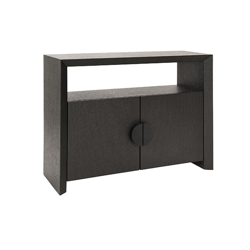 Worlds Away - Aspen Two Door Console Table With Open Shelf In Black - ASPEN BLK - GreatFurnitureDeal