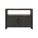 Worlds Away - Aspen Two Door Console Table With Open Shelf In Black - ASPEN BLK - GreatFurnitureDeal