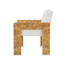 Worlds Away - Astor Square Arm Wooden Accent Chair in Burl Wood - ASTOR BW - GreatFurnitureDeal