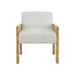 Worlds Away - Astor Square Arm Wooden Accent Chair in Burl Wood - ASTOR BW - GreatFurnitureDeal