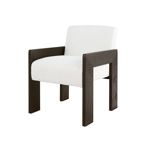Worlds Away - Astor Square Arm Wooden Accent Chair in Espresso Oak - ASTOR ES - GreatFurnitureDeal
