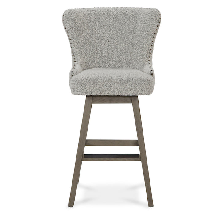 Rockwell Swivel Bar Stool in Salt and Pepper Boucle - AT018B-SPB/OXO - GreatFurnitureDeal