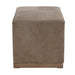 Felix Small Leather Ottoman in Smoke Suede - AT074-SMS - GreatFurnitureDeal