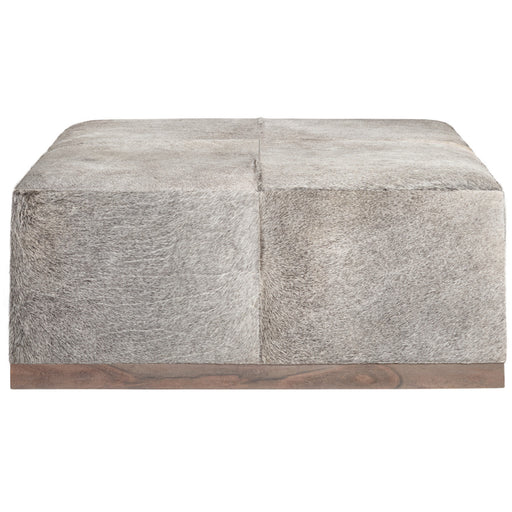 Felix Large Leather Ottoman in Smoke Suede - AT075-SMS - GreatFurnitureDeal