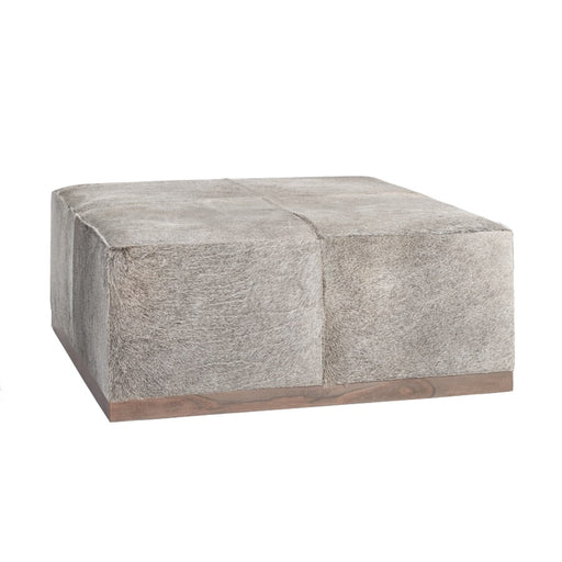 Felix Large Leather Ottoman in Smoke Suede - AT075-SMS - GreatFurnitureDeal