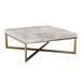 Scottsdale Ottoman in Frosted Hide and Antique Brass - AT090-FH/ABF - GreatFurnitureDeal