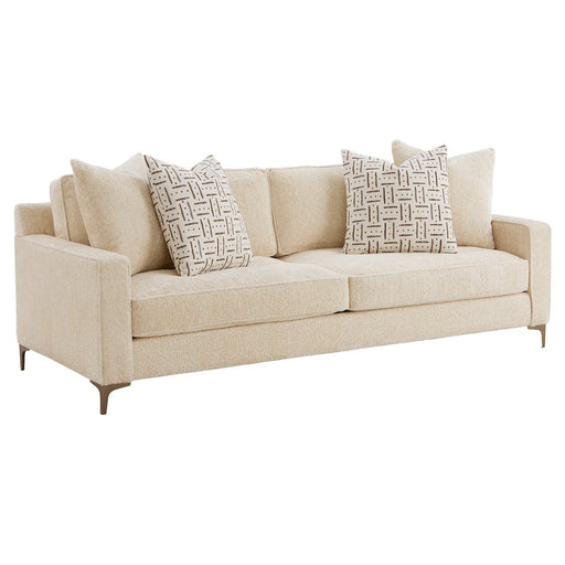 Emmett Sofa in Plush Pearl and Polished Chrome - AT10213-PHP/PCF - GreatFurnitureDeal