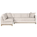 Clayton Sectional - Left Arm Facing in Tweed Alabaster and Driftwood - AT10301-TA/DFW-LAF - GreatFurnitureDeal