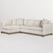 Clayton Sectional - Left Arm Facing in Tweed Alabaster and Driftwood - AT10301-TA/DFW-LAF - GreatFurnitureDeal