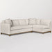 Clayton Sectional - Right Arm Facing in Tweed Alabaster and Driftwood - AT10302-TA/DFW-RAF - GreatFurnitureDeal