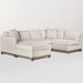 Clayton Sectional - Right Arm Facing in Tweed Alabaster and Driftwood - AT10302-TA/DFW-RAF - GreatFurnitureDeal