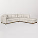 Clayton Sectional - Right Arm Facing in Tweed Alabaster and Driftwood - AT10302-TA/DFW-RAF - GreatFurnitureDeal