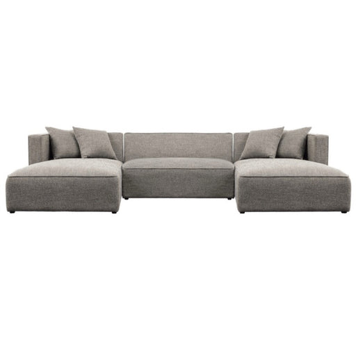 Haven U-shape Sectional in Textured Basalt - AT10323-TXB - GreatFurnitureDeal