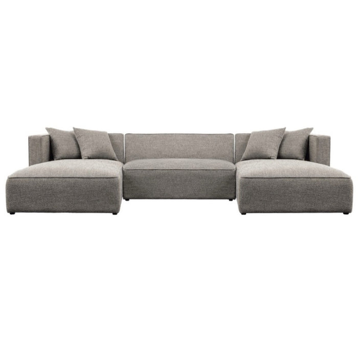 Haven U-shape Sectional in Textured Basalt - AT10323-TXB - GreatFurnitureDeal