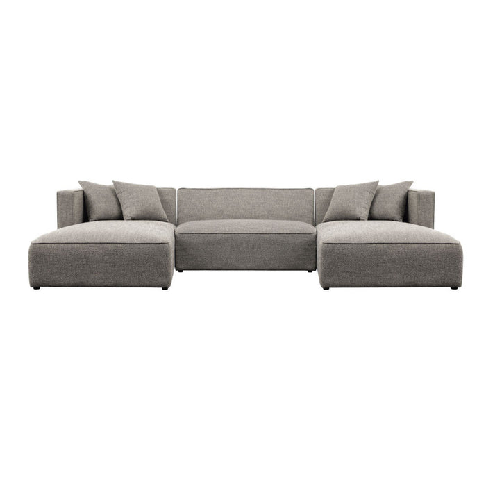 Haven U-shape Sectional in Textured Basalt - AT10323-TXB - GreatFurnitureDeal