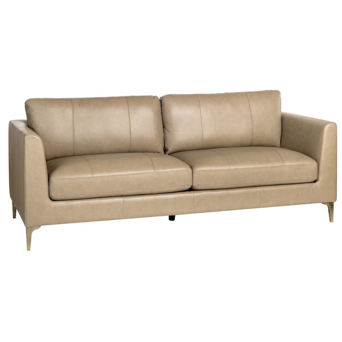 Milo Sofa in Marbled Concrete and Light Antique Brass - AT10601-MC/LAB - GreatFurnitureDeal